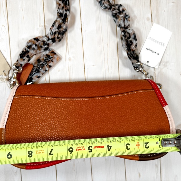 🌎✨ Coachtopia Wavy Dinky Shoulder Bag – Patchwork Pebbled Leather ✨🌎 - Picture 7 of 12